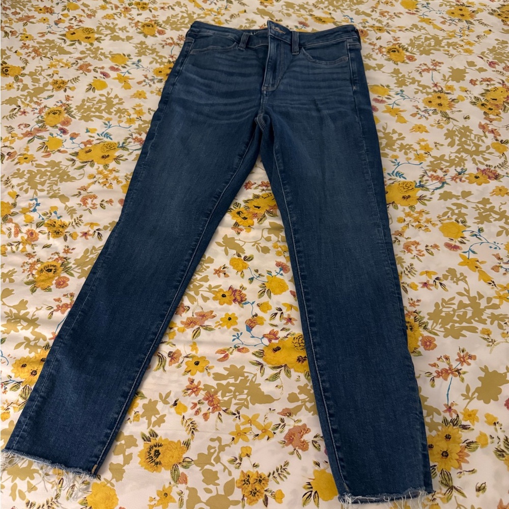 American Eagle Outfitters Dark Blue Ankle Jeans